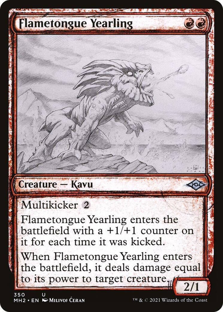 Image for Flametongue Yearling (Showcase) (350) (Modern Horizons 2) - Magic: The Gathering