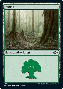 Image for Forest (489) (Foil Etched) (489) (Modern Horizons 2) - Magic: The Gathering
