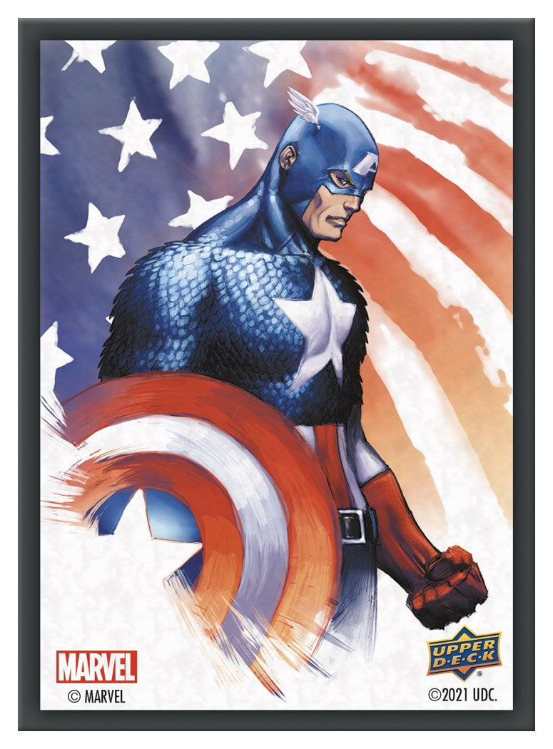 Image for Upper Deck Marvel Card Sleeves - Standard Matte - Captain America (65-Pack) - Card Sleeves