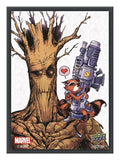 Image for Upper Deck Marvel Card Sleeves - Standard Matte - Rocket/Groot (65-Pack) - Card Sleeves