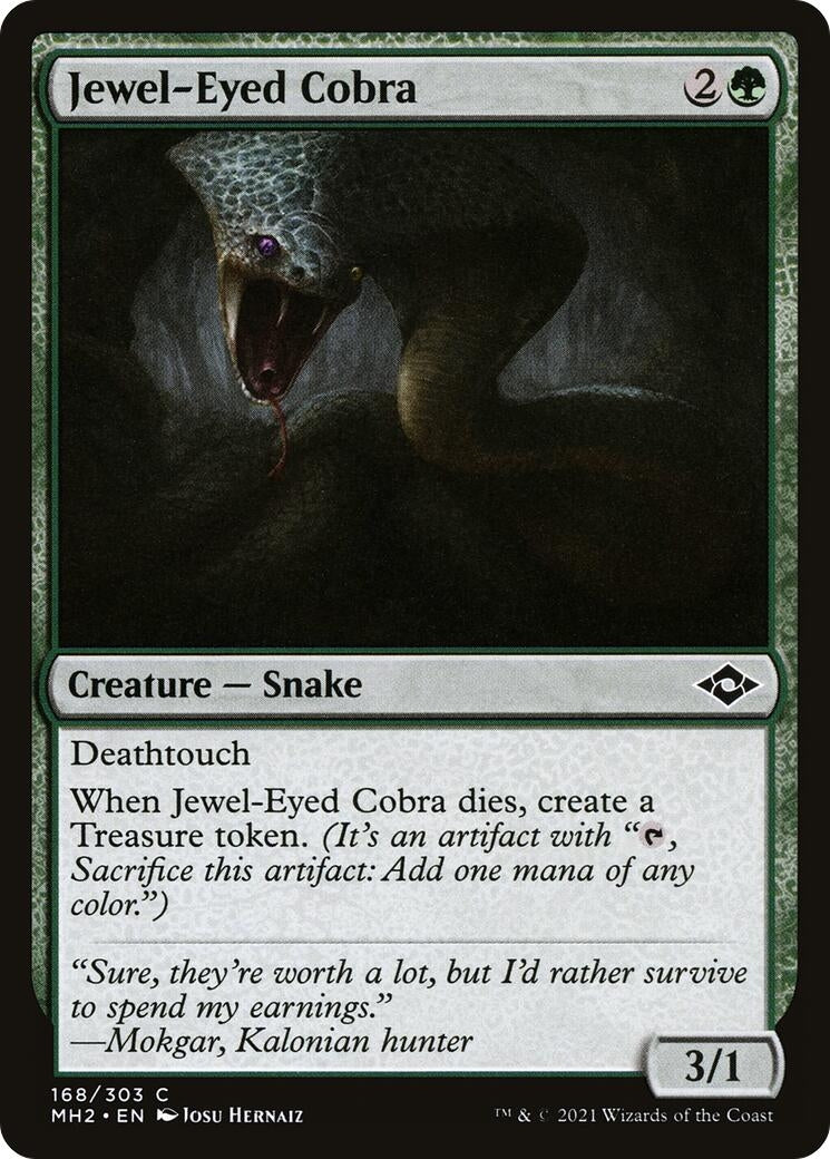 Image for Jewel-Eyed Cobra (168) (Modern Horizons 2) - Magic: The Gathering
