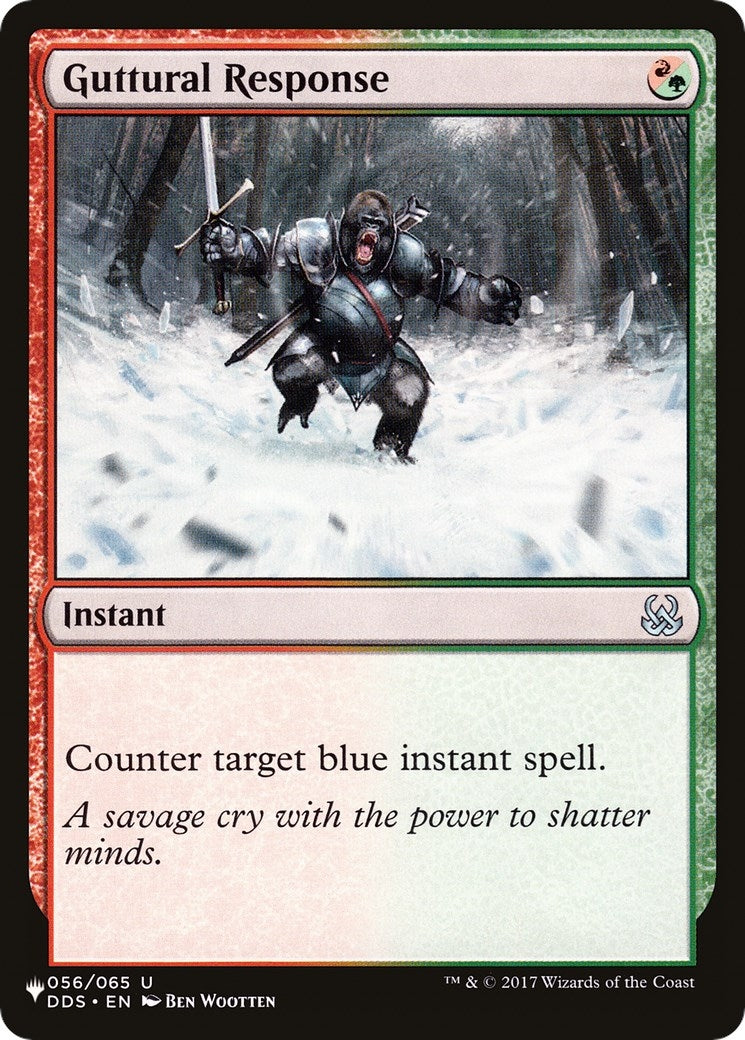 Image for Guttural Response (056/065) (The List Reprints) - Magic: The Gathering