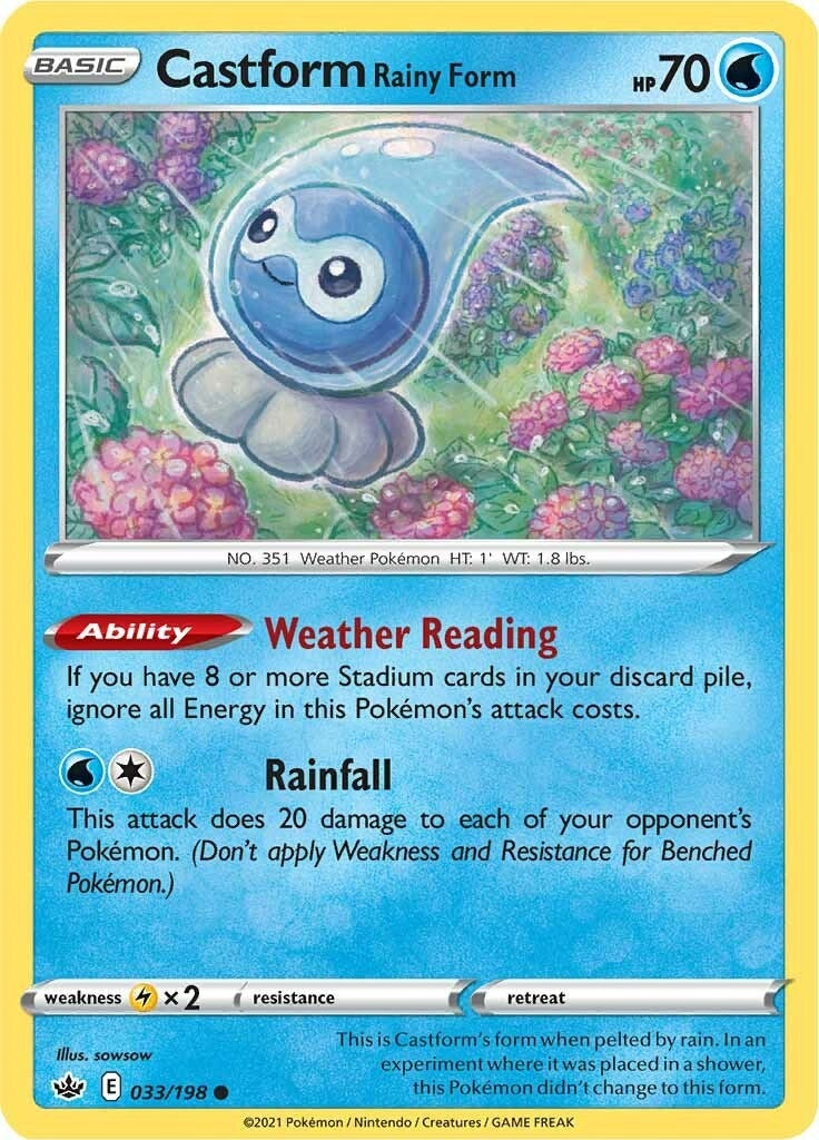 Image for Castform Rainy Form (033/198) (SWSH06) - Pokemon