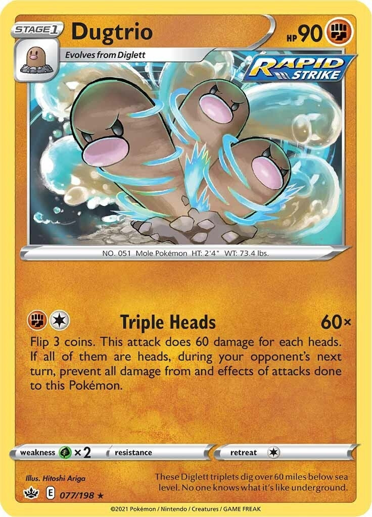 Image for Dugtrio (077/198) (SWSH06) - Pokemon