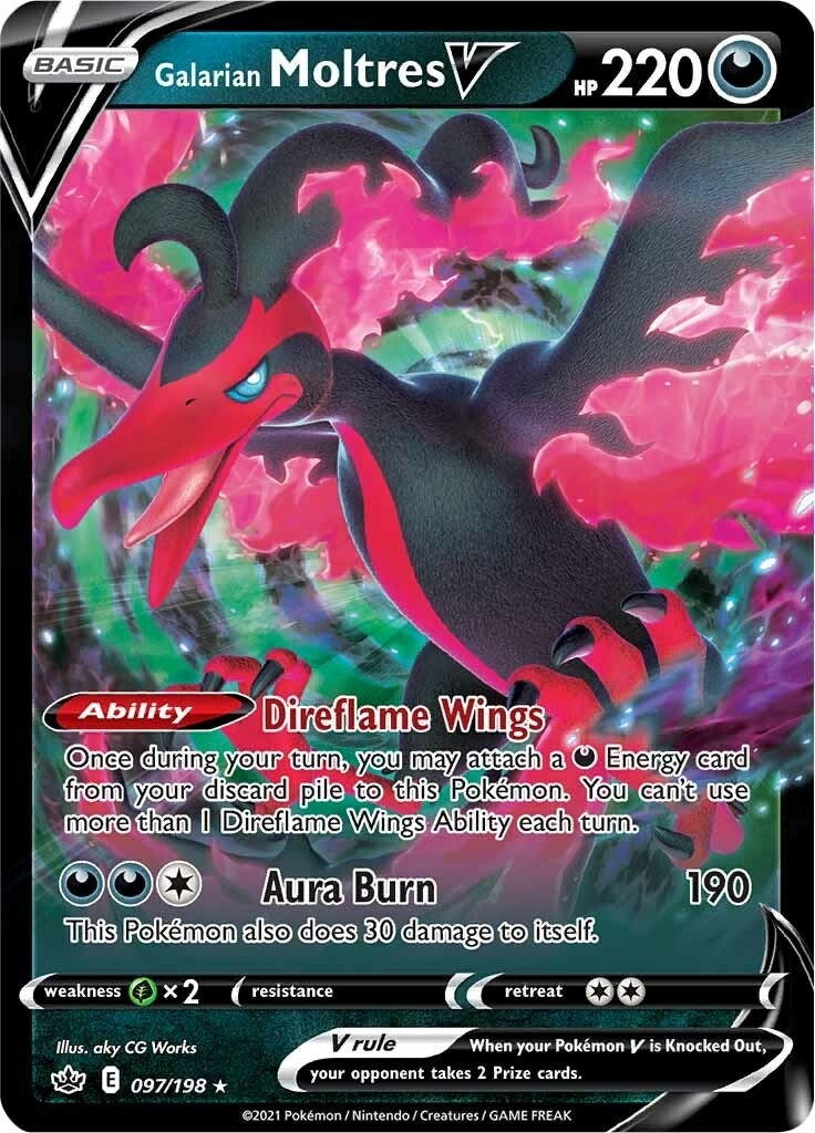 Image for Galarian Moltres V (097/198) (SWSH06) - Pokemon