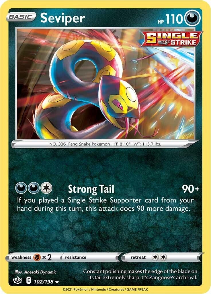 Image for Seviper (102/198) (SWSH06) - Pokemon
