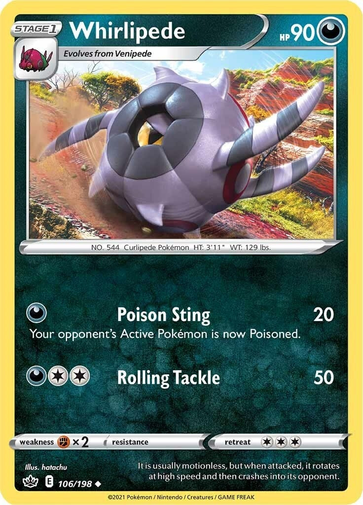 Image for Whirlipede (106/198) (SWSH06) - Pokemon
