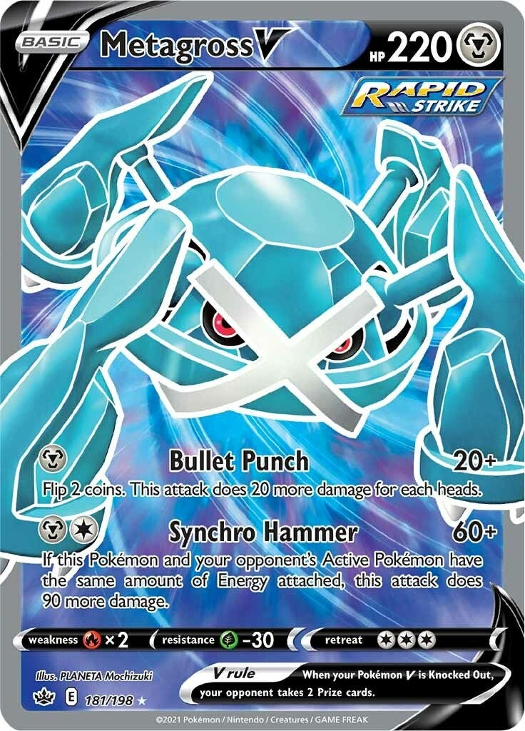 Image for Metagross V (Full Art) (181/198) (SWSH06) - Pokemon