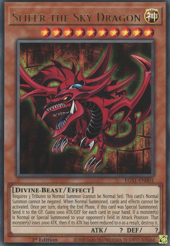 Image for Slifer the Sky Dragon (EGS1-EN001) (EGS1) - YuGiOh