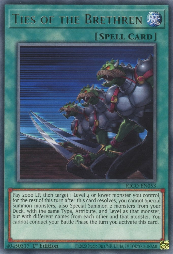 Image for Ties of the Brethren (KICO-EN053) (KICO) - YuGiOh