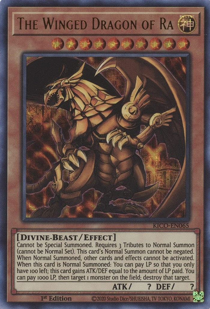 Image for The Winged Dragon of Ra (Ultra Pharaoh's Rare) (KICO-EN065) (KICO) - YuGiOh