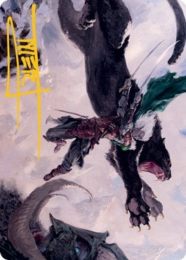Image for Drizzt Do'Urden Art Card (Gold-Stamped Signature) (52) (Adventures in the Forgotten Realms) - Magic: The Gathering