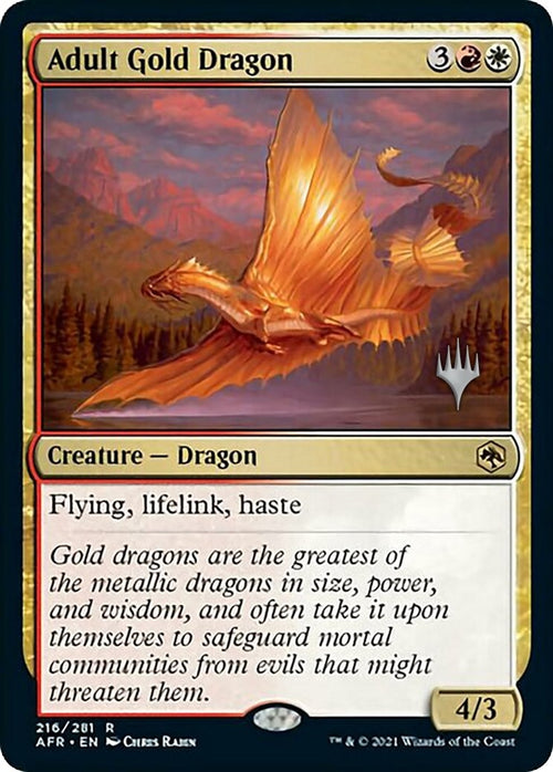 Image for Adult Gold Dragon (216) (Adventures in the Forgotten Realms) - Magic: The Gathering