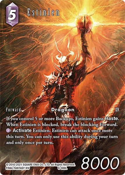 Image for Estinien (Full Art Reprint) (6-088L) (Opus XIV: Crystal Abyss) - Final Fantasy TCG