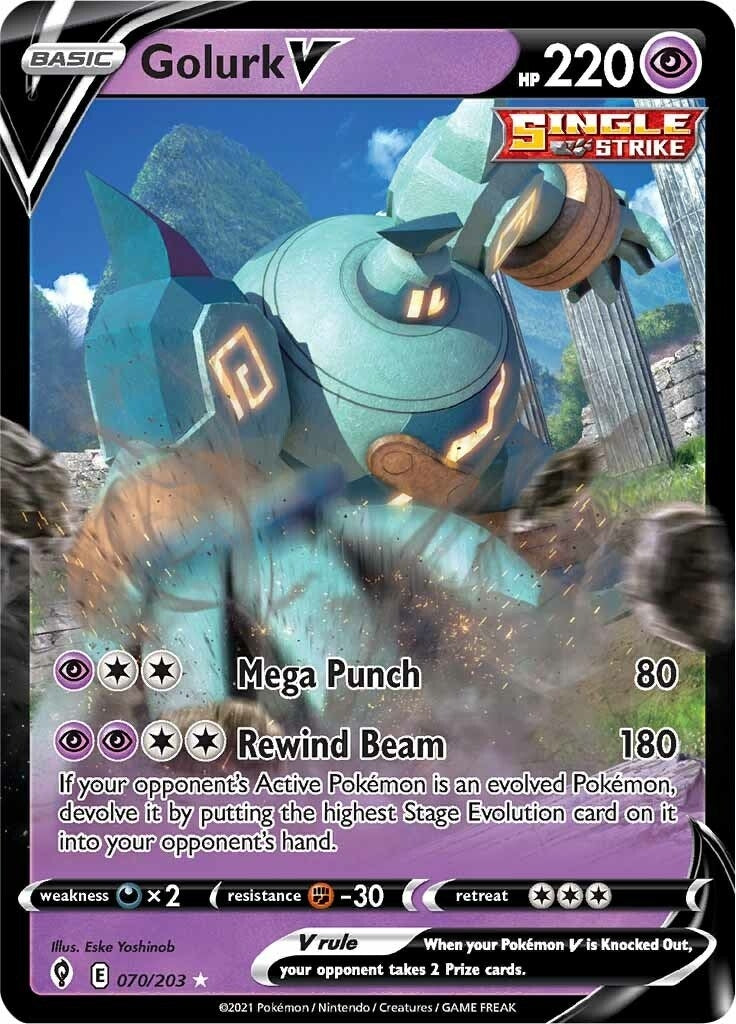 Image for Golurk V (070/203) (SWSH07) - Pokemon
