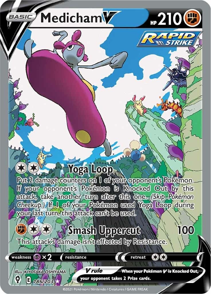 Image for Medicham V (Alternate Full Art) (186/203) (SWSH07) - Pokemon
