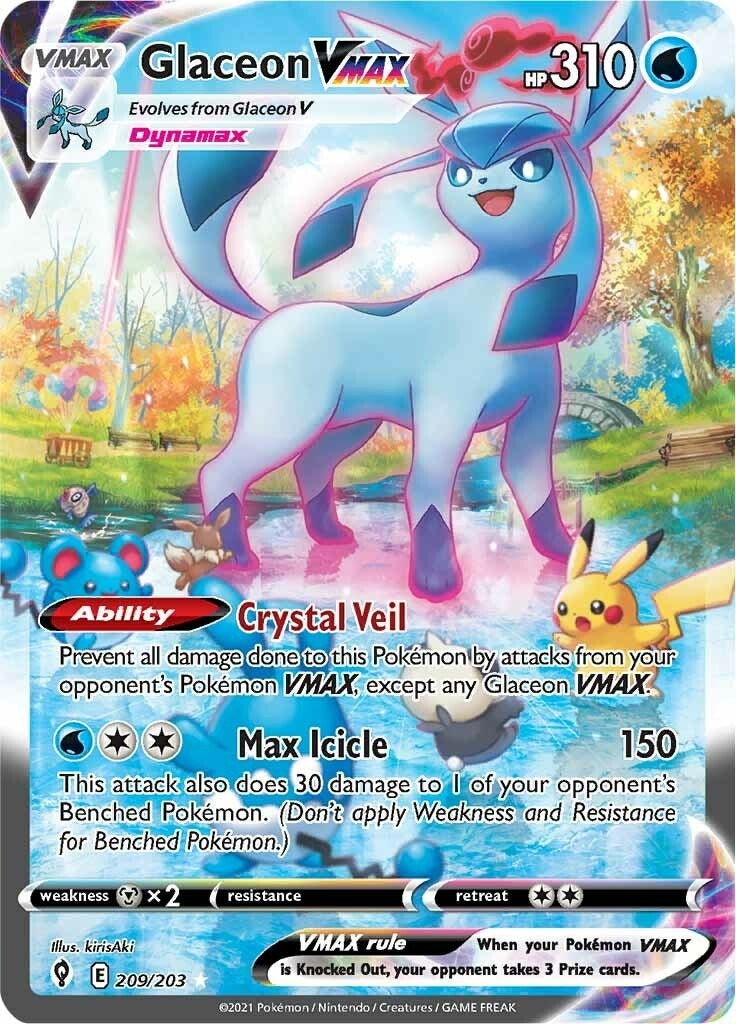 Image for Glaceon VMAX (Alternate Art Secret) (209/203) (SWSH07) - Pokemon