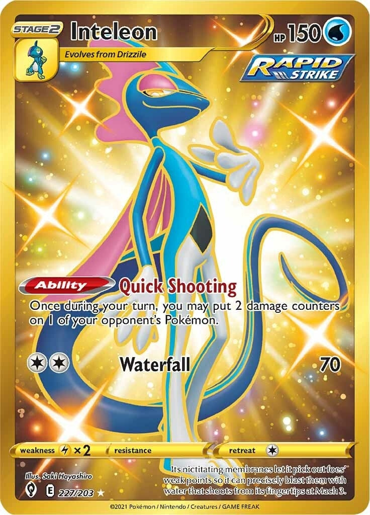 Image for Inteleon (Secret) (227/203) (SWSH07) - Pokemon