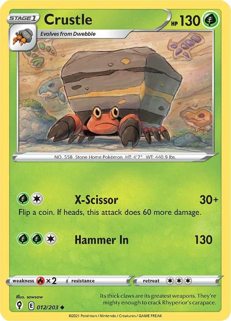 Image for Crustle (012/203) (SWSH07) - Pokemon