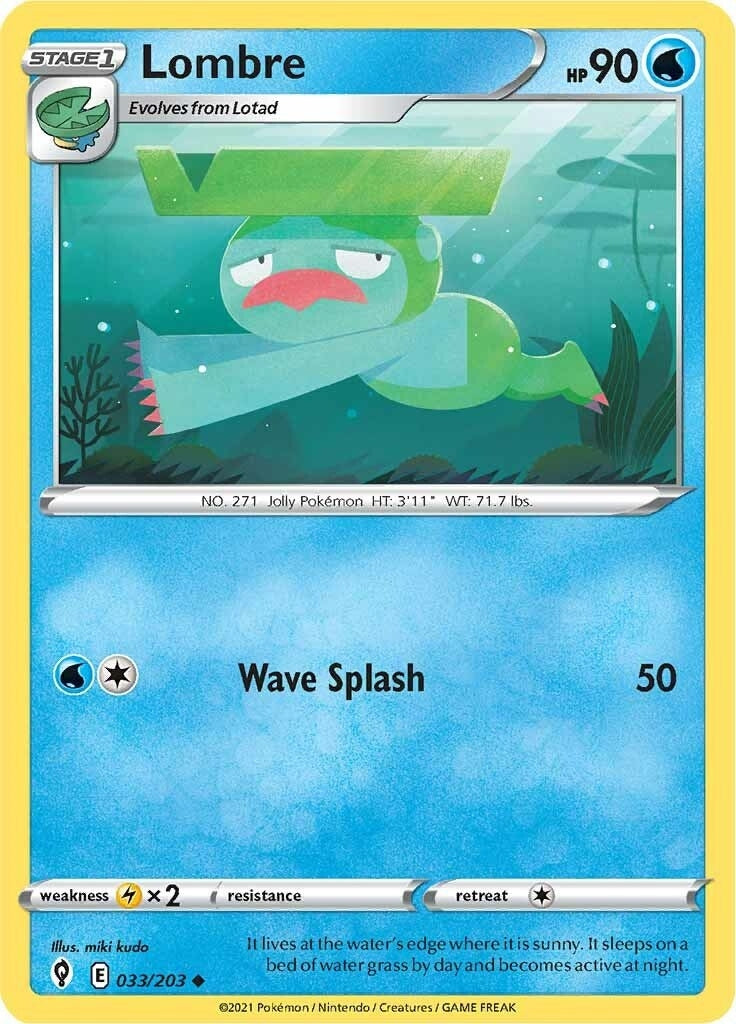 Image for Lombre (033/203) (SWSH07) - Pokemon