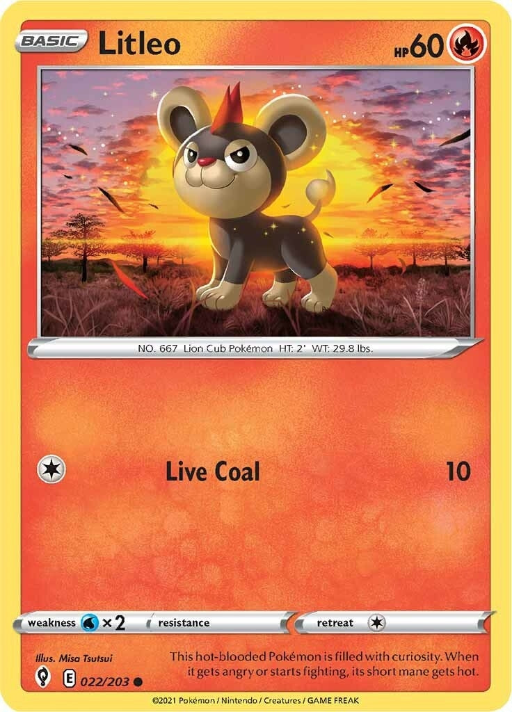 Image for Litleo (022/203) (SWSH07) - Pokemon