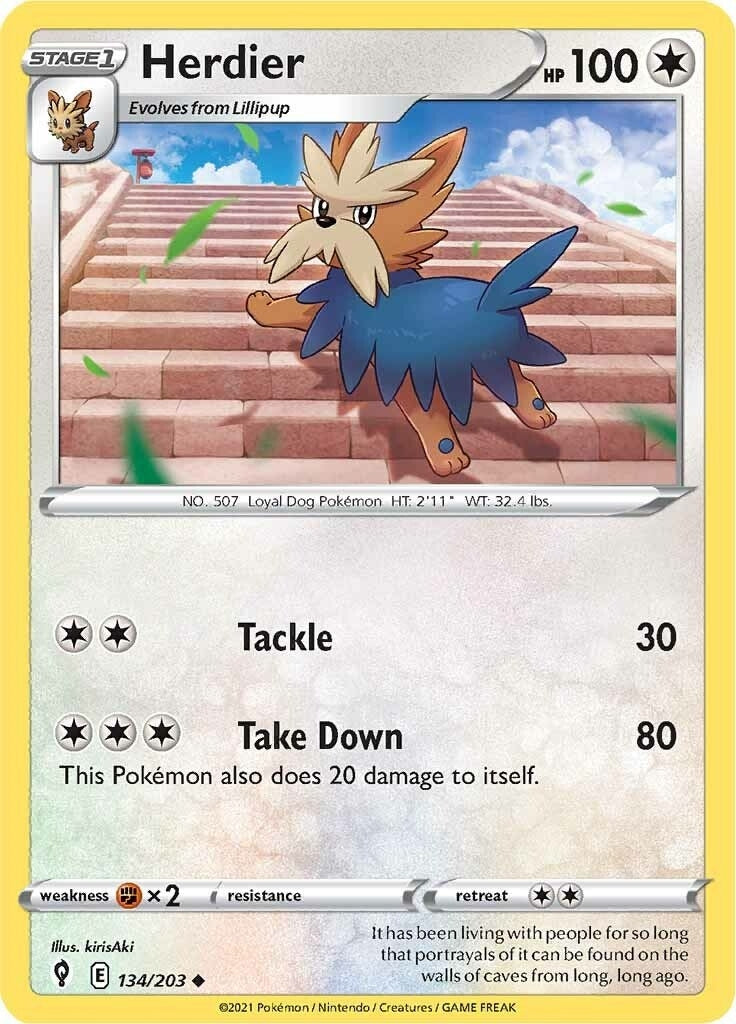 Image for Herdier (134/203) (SWSH07) - Pokemon