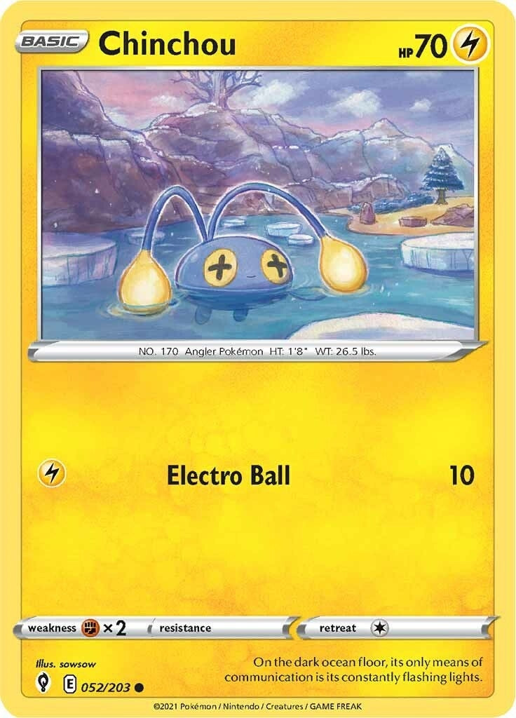 Image for Chinchou (052/203) (SWSH07) - Pokemon