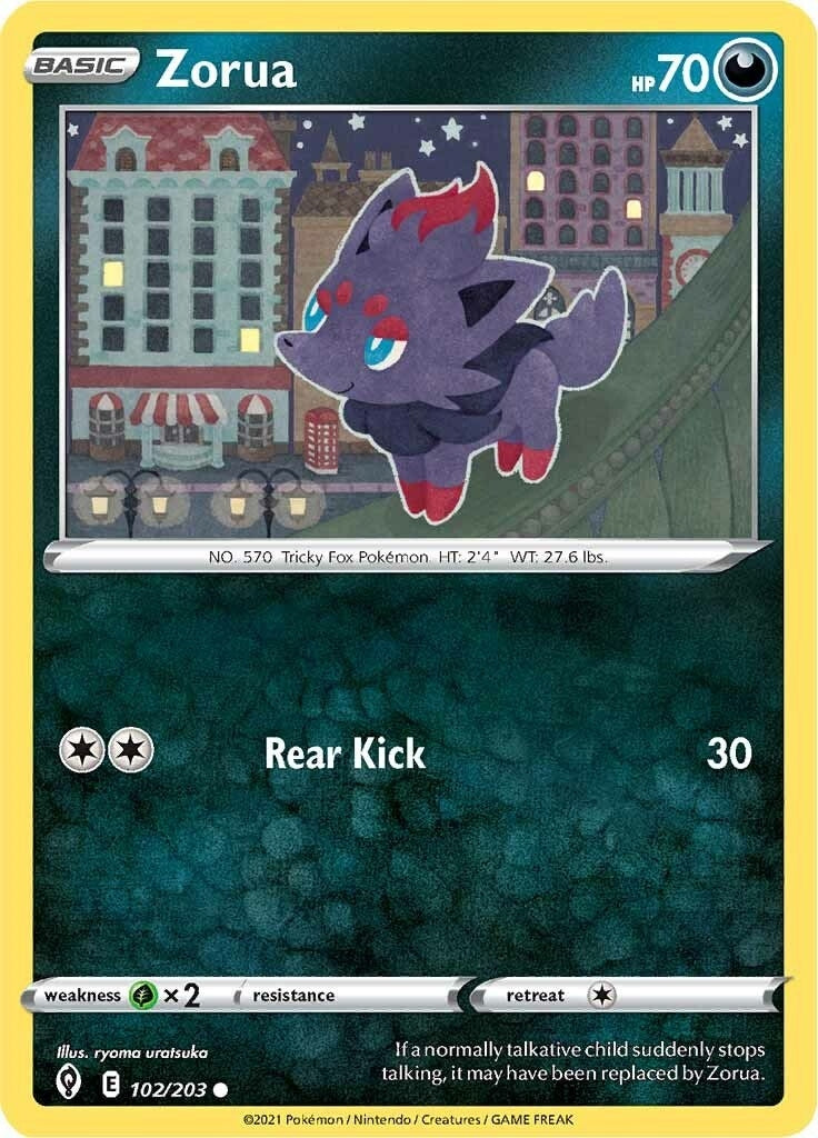 Image for Zorua (102/203) (SWSH07) - Pokemon