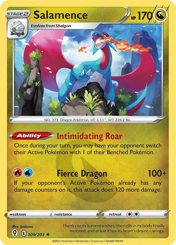 Image for Salamence (109/203) (SWSH07) - Pokemon