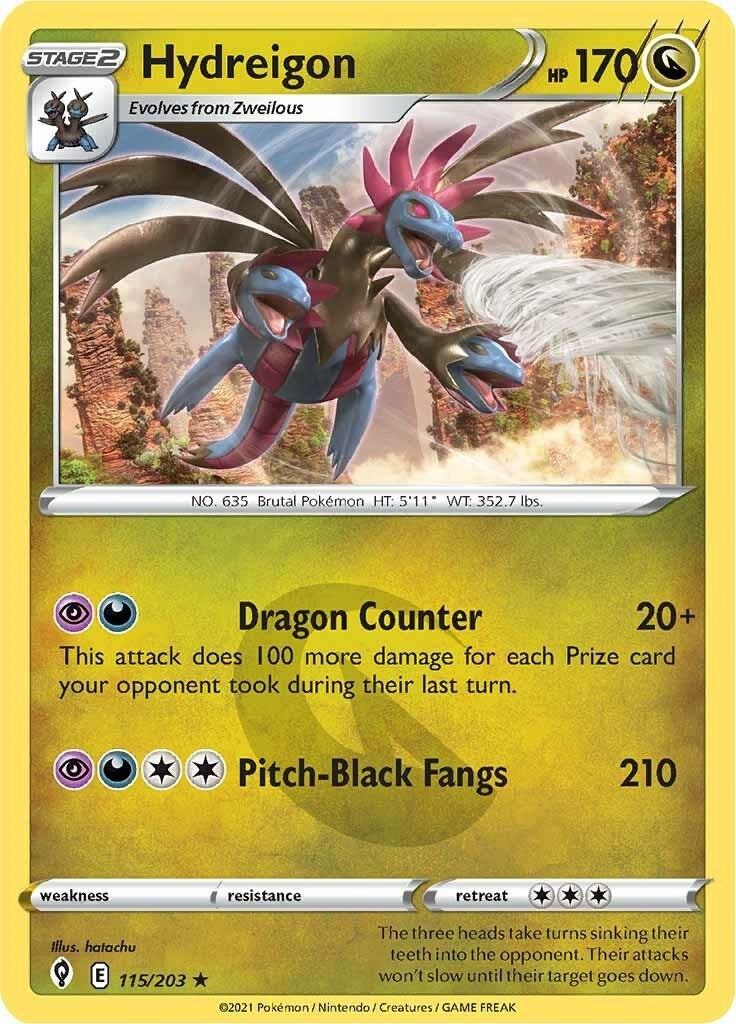 Image for Hydreigon (115/203) (SWSH07) - Pokemon