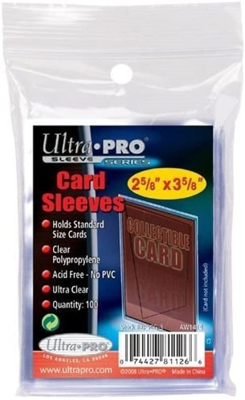Image for Ultra Pro 2 5/8" x 3 5/8" Soft Card Sleeves (100-Pack) - Card Sleeves