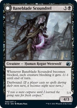 Image for Baneblade Scoundrel (85) (Innistrad: Midnight Hunt) - Magic: The Gathering