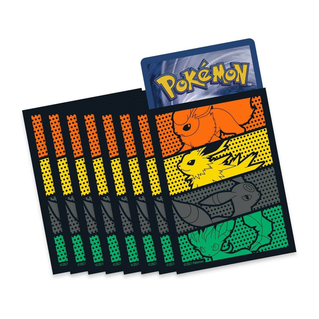 Image for Pokemon TCG: Evolving Skies Pokemon Center Elite Trainer Box Card Sleeves - Flareon, Jolteon, Umbreon & Leafeon (65 Pack) - Card Sleeves