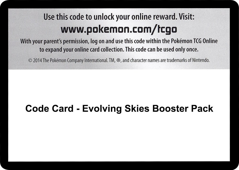 Image for Code Card - Evolving Skies Booster Pack (SWSH07) - Pokemon