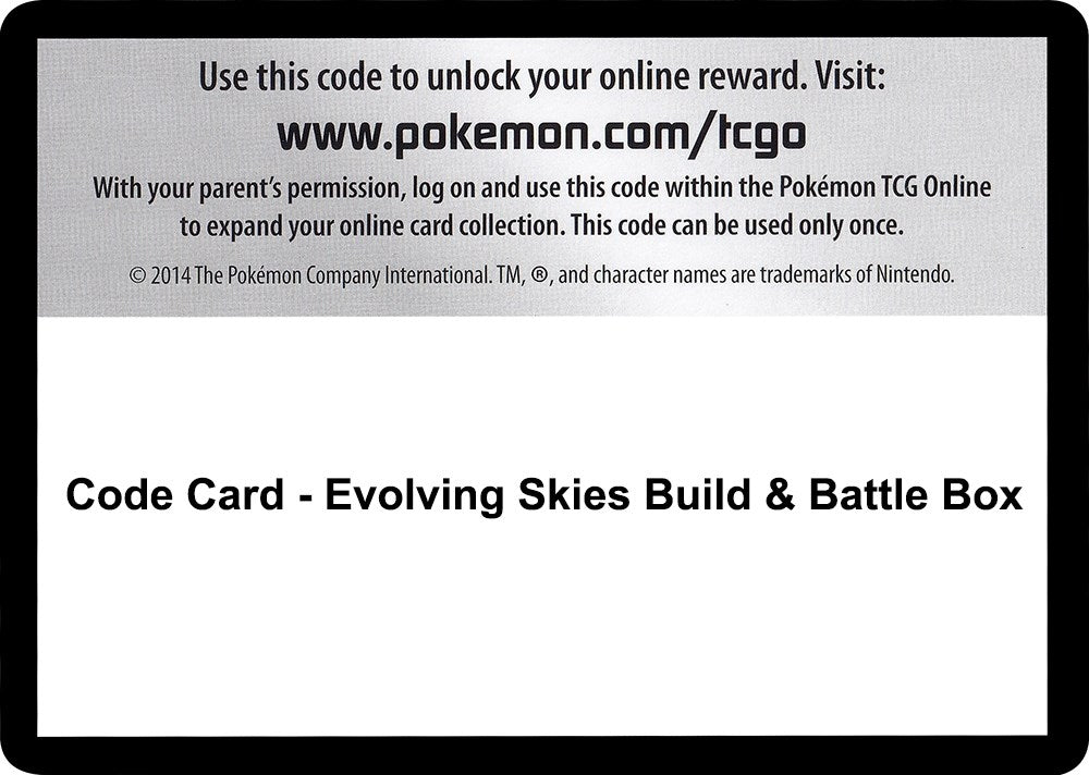 Image for Code Card - Evolving Skies Build & Battle Box (SWSH07) - Pokemon