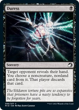 Image for Duress (98) (Innistrad: Midnight Hunt) - Magic: The Gathering