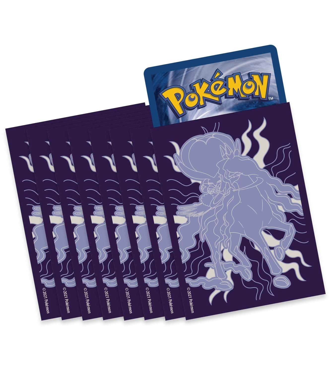 Image for Pokemon TCG: Chilling Reign Pokemon Center Elite Trainer Box Card Sleeves - Shadow Rider Calyrex (65 Pack) - Card Sleeves