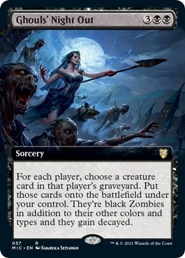 Image for Ghouls' Night Out (Extended Art) (57) (Innistrad: Midnight Hunt) - Magic: The Gathering