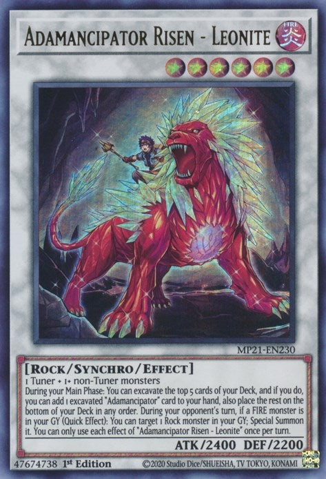 Image for Adamancipator Risen - Leonite (MP21-EN230) (MP21) - YuGiOh