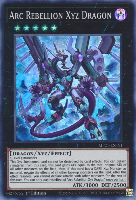 Image for Arc Rebellion Xyz Dragon (MP21-EN191) (MP21) - YuGiOh
