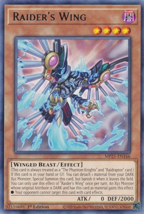 Image for Raider's Wing (MP21-EN166) (MP21) - YuGiOh