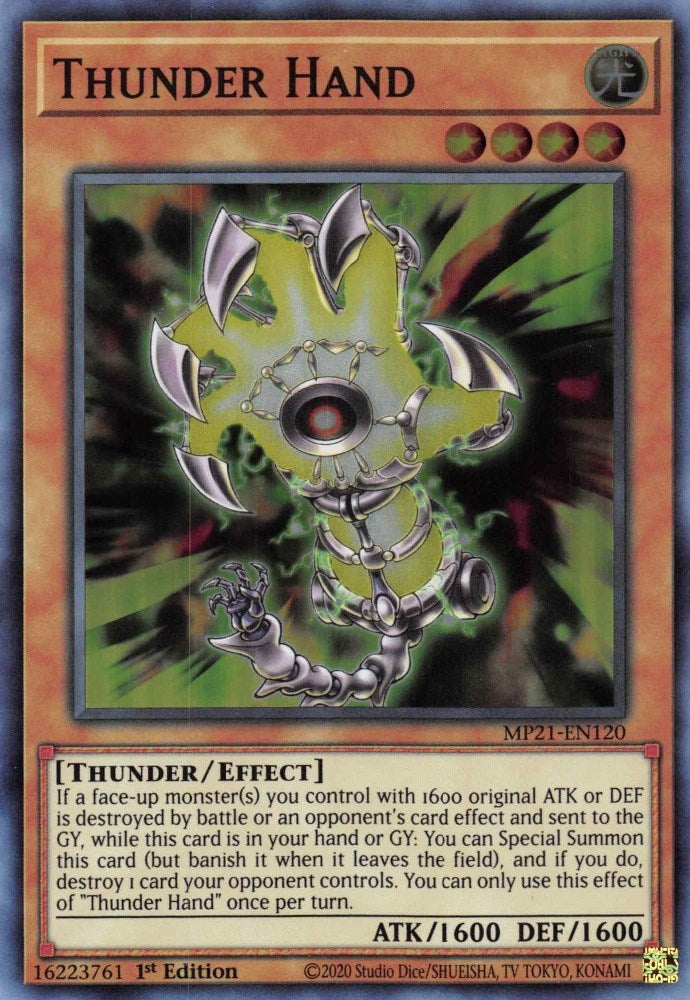 Image for Thunder Hand (MP21-EN120) (MP21) - YuGiOh