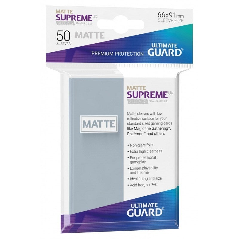 Image for Matte Sleeve - Supreme UX Sleeves Clear (50-Pack) - Card Sleeves
