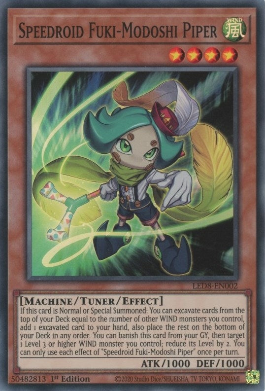 Image for Speedroid Fuki-Modoshi Piper (LED8-EN002) (LED8) - YuGiOh
