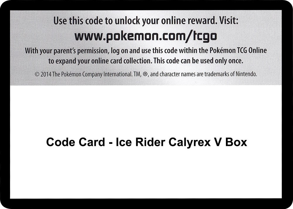 Image for Code Card - Ice Rider Calyrex V Box (SWSH06) - Pokemon