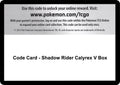 Image for Code Card - Shadow Rider Calyrex V Box (SWSH06) - Pokemon