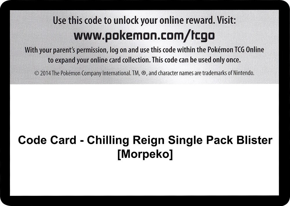 Image for Code Card - Chilling Reign Single Pack Blister [Morpeko] (SWSH06) - Pokemon