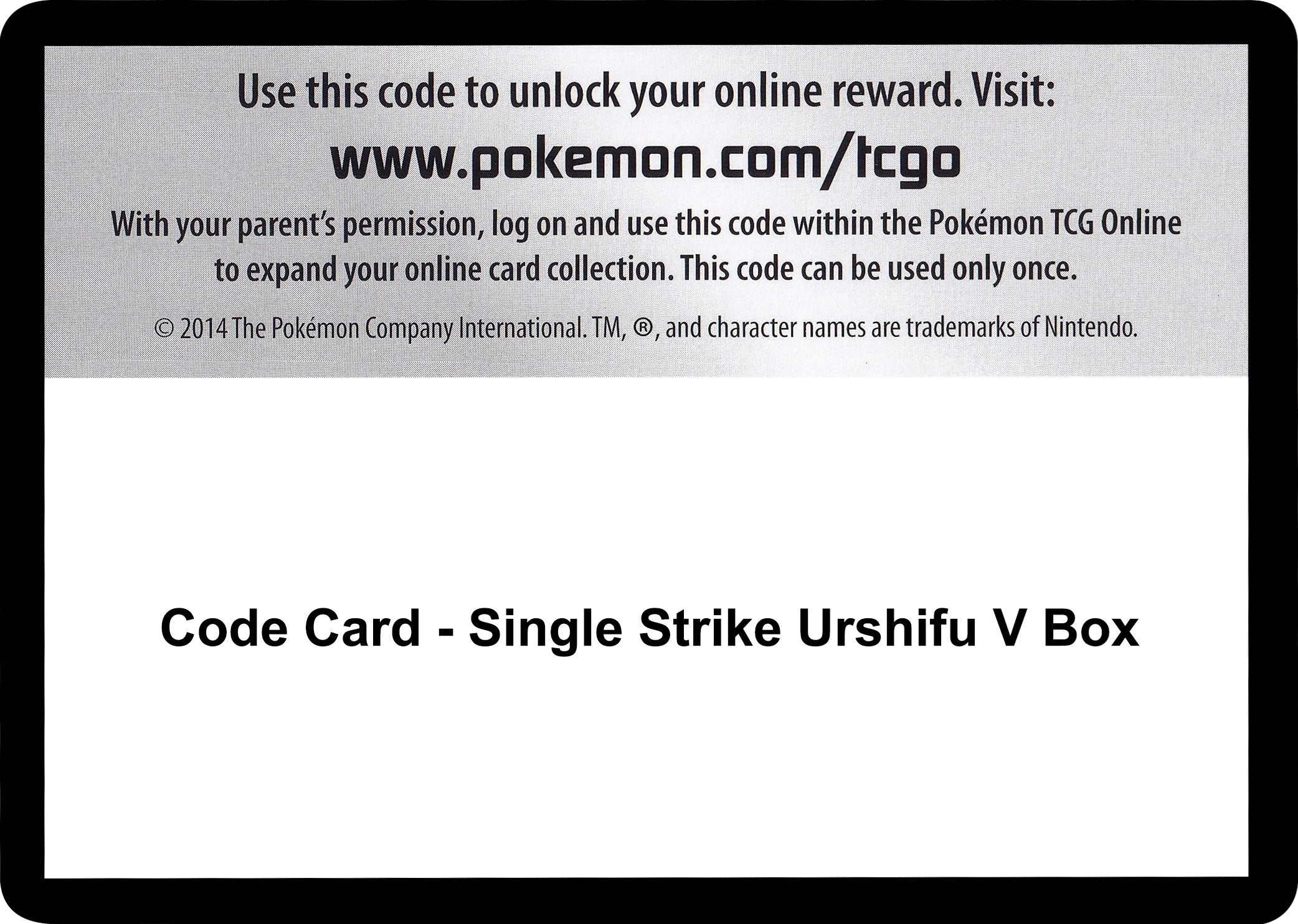 Image for Code Card - Single Strike Urshifu V Box (SWSH05) - Pokemon