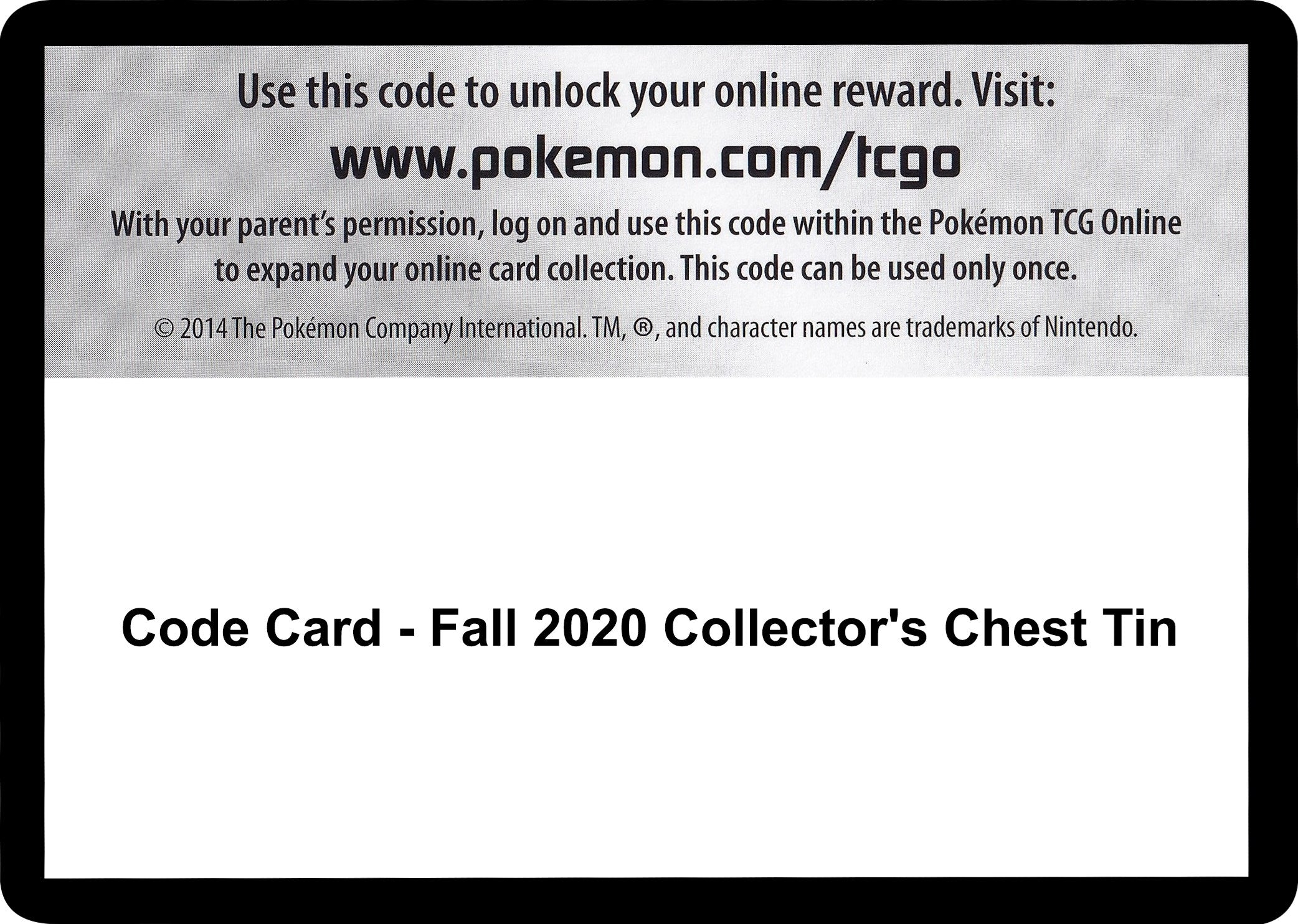 Image for Code Card - Fall 2020 Collector's Chest Tin (SWSH04) - Pokemon