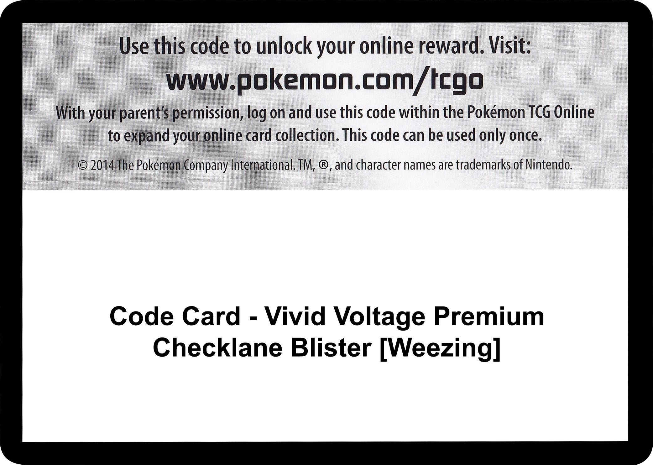 Image for Code Card - Vivid Voltage Premium Checklane Blister [Weezing] (SWSH04) - Pokemon